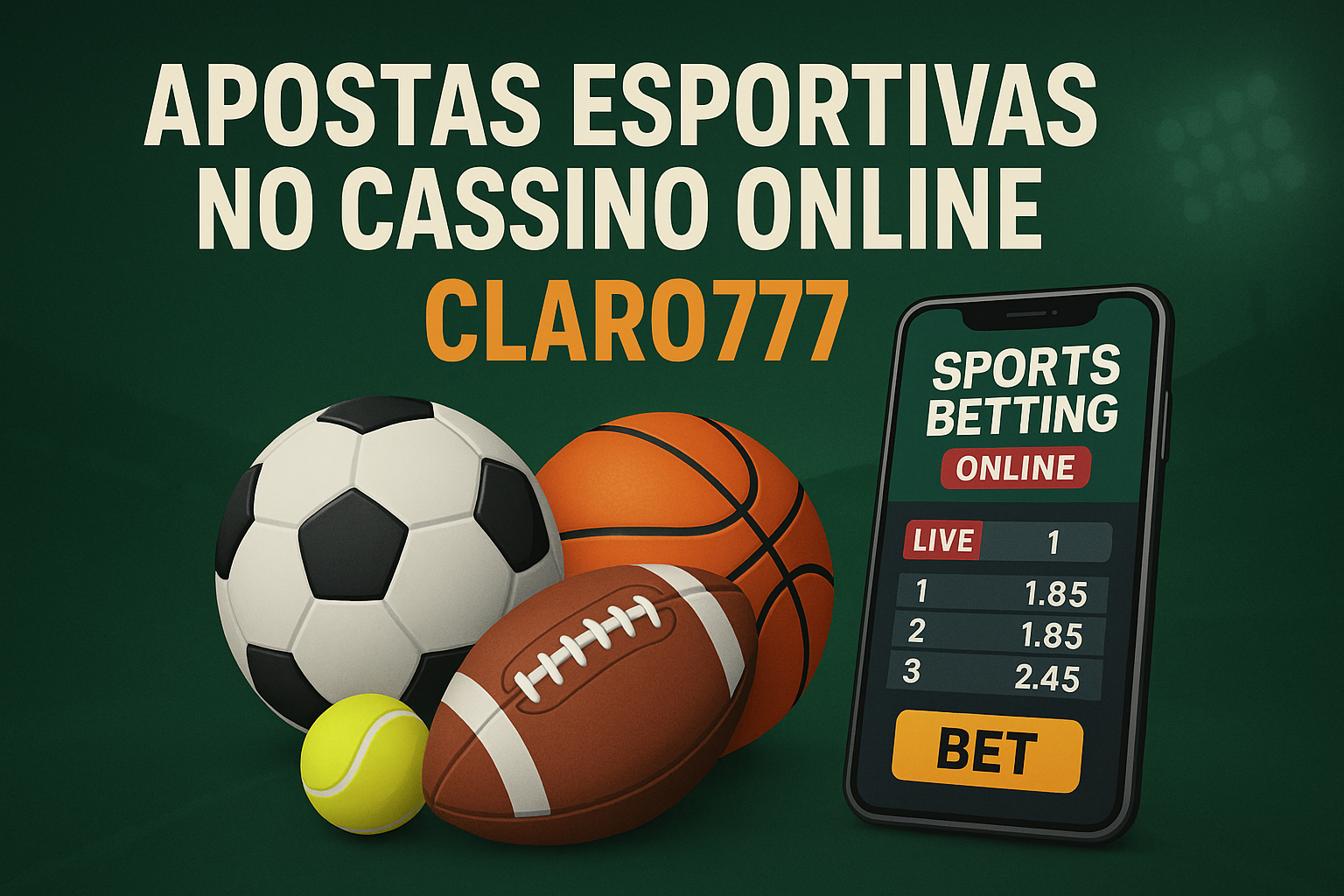 Aposte em apostas esportivas no cassino online CLARO777